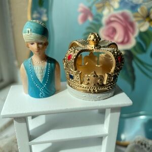 Lot of 2 Minis -- Crown 👑 and Flapper Woman / Vintage